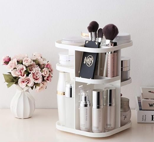 Amazon Com Glin Rotating Makeup Organizer Cosmetics Storage Box