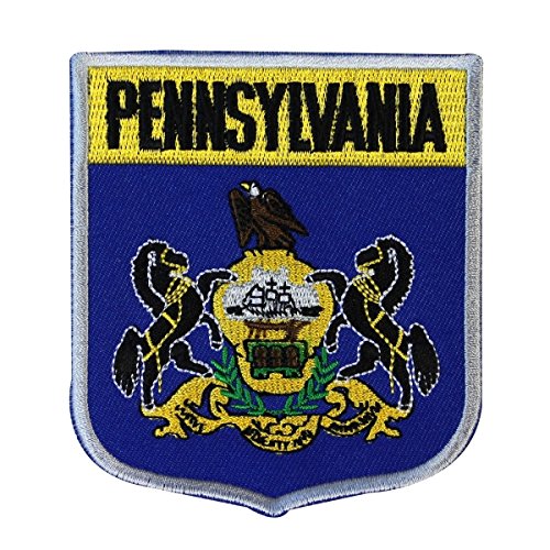 Pennsylvania State Flag Shield Patch Badge DIY Embroidered Iron On Applique