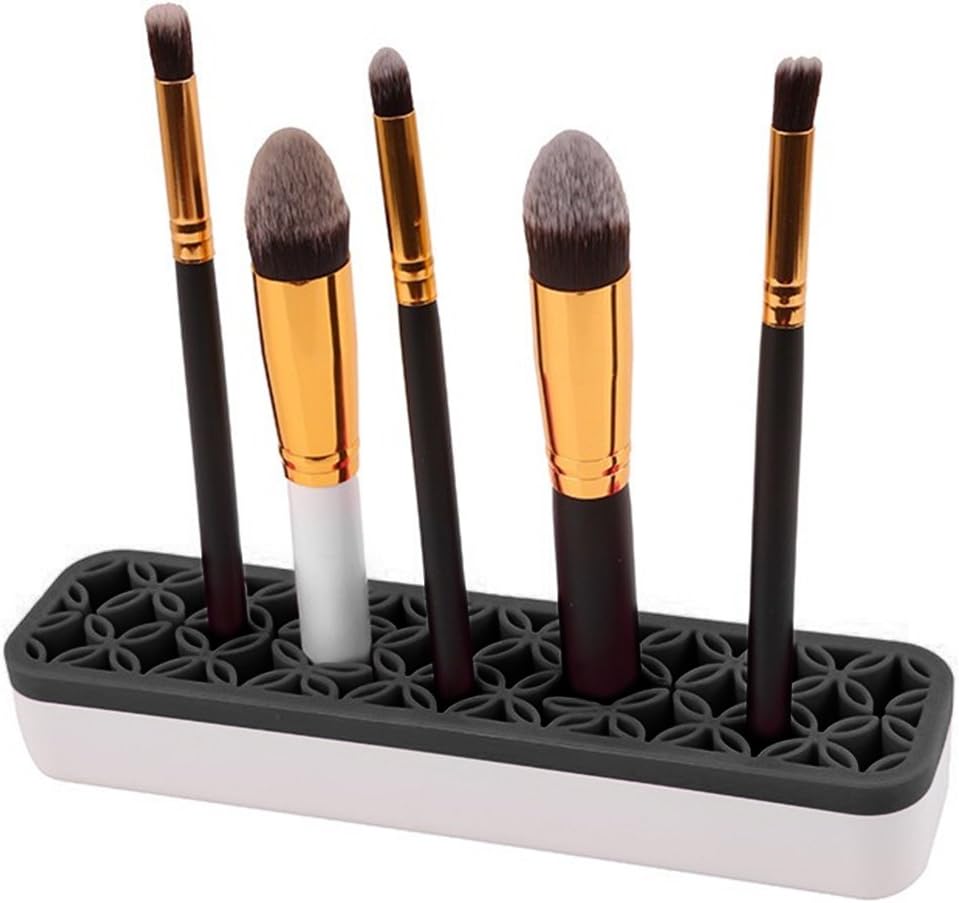 GooMart Silicone Makeup Brush Holder Cosmetic Organizer (Black) Amazon