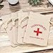 Maxdot 20 Packs Cotton Muslin Wedding Party Favor Bags Red Cross Bachelorette Hangover Kit Bags Recovery Kit Bags Survival Kit Bags Drawstring Bag, 6 x 3.9 Inches