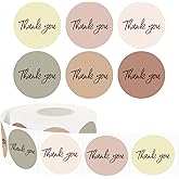500 Pcs Thank You Stickers,1.5 Inch Thank You for Supporting My Small Business Sticker,Waterproof Self-Adhesive Labels for Packaging,Envelopes,Bags,Boxes（Morandi）