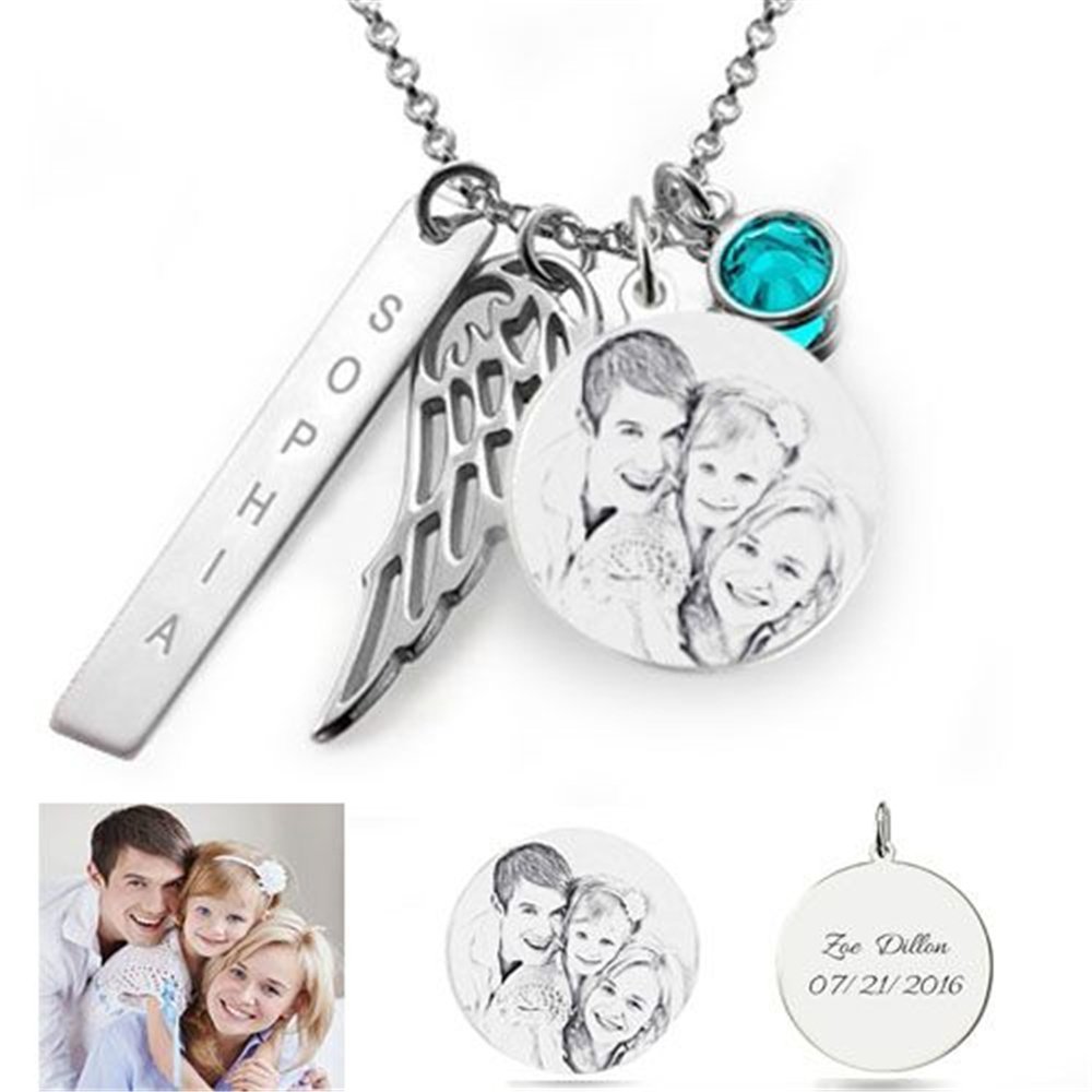 Pendants Personalized Silver Photo 