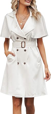 white trench dress