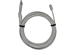 Pair of Garage Door Torsion Spring Cables - 8.6' Length, Galvanized Steel for 7' Tall Doors
