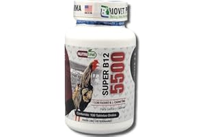 FOXCUP Super B12 5500 Con Hierro L -Carnitina Booster for Rooster - Supplements for Poultry Hen Chicken FARMAVET BIOVETPHARMA LUVAROBLLC