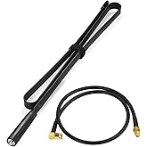 Bingfu VHF UHF 136-520MHz 42.5 inch Foldable CS Tactical Ham Radio Antenna | SMA Female Dual Band Antenna with 3 feet Extension Relocation Cable for Baofeng BF-F8HP UV-5R UV-82 BF-888S GT-3 Ham Radio