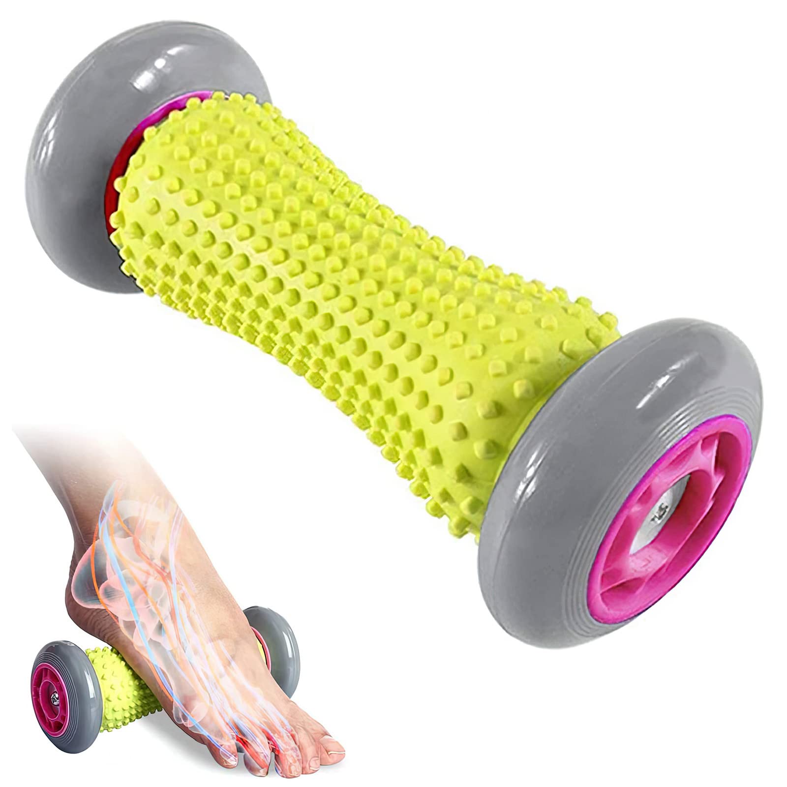 LassZone Foot Massage Roller for Plantar Fasciitis Recovery Muscle Roller Stick for Tight Muscles Relax Deep Tissue Trigger Point to Relief Pain and Stress Used at Home & Office