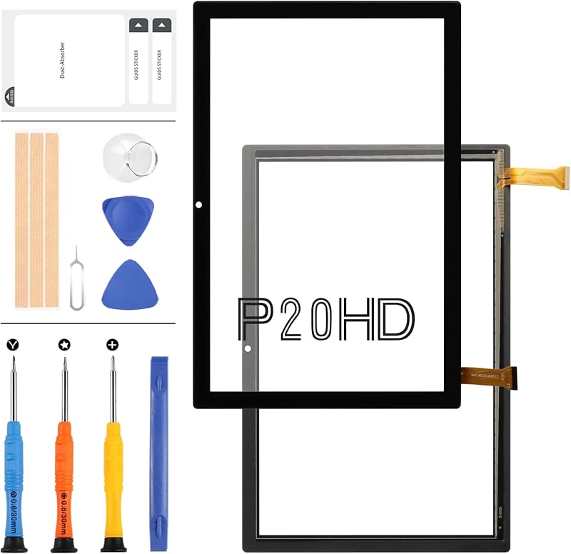 LADYSON 2.5D Touch Screen Digitizer for Teclast P20HD 10.1" with Frame + Tools