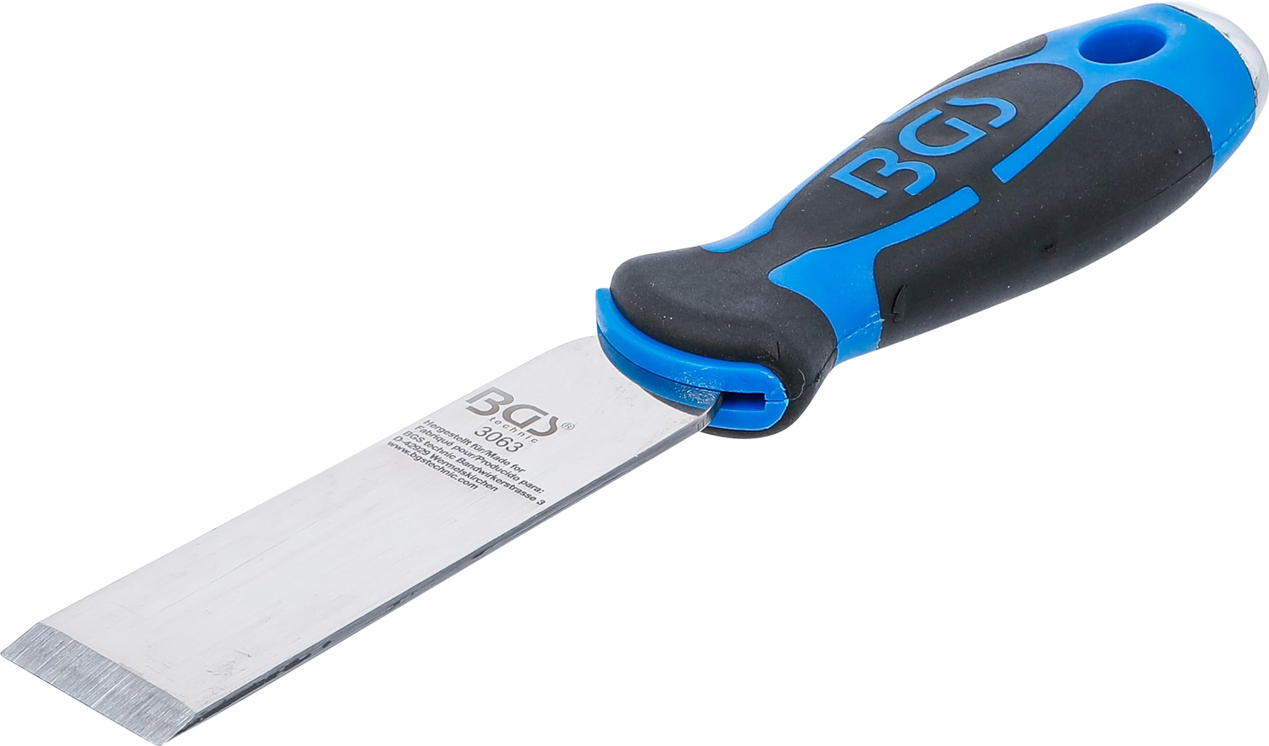 BGS 3063 | Scraper | Stainless Steel | solid 2-component Rubber grip Handle with hole