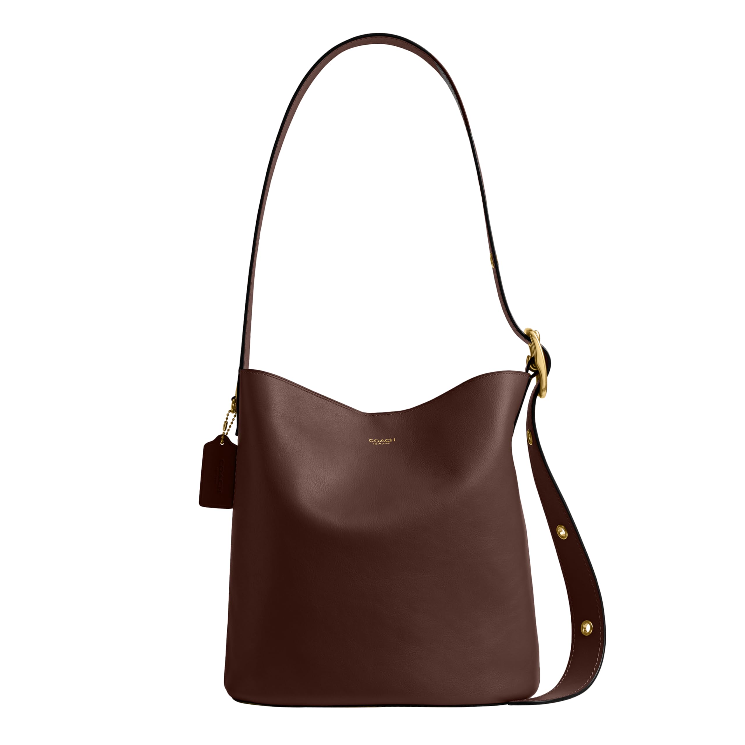 Photo 1 of COACH Natural Grain Leather Bleecker Bucket Bag