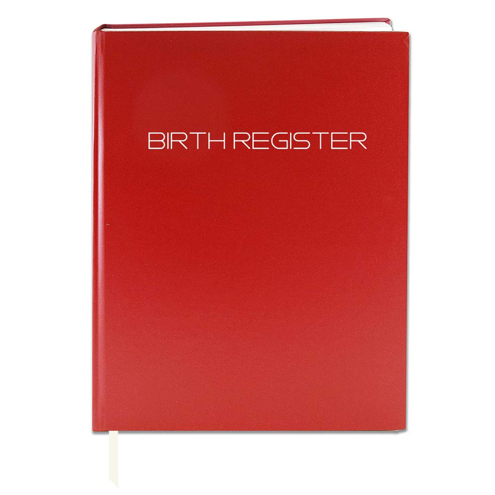 BookFactory Birth Register/Birth Registration Log Book/Logbook - Hardbound, Section Sewn, 300 Pages, 8 7/8" x 11" (REG-300-7CS-A(Birth-Register))