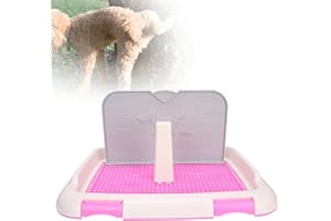TNFEEON Dog Potty Toilet,Pet Indoor Potty Training Pads Holder Dog Scheduled Urination Potty Grass Pad with Tray for Small and Medium Dogs(Pink)