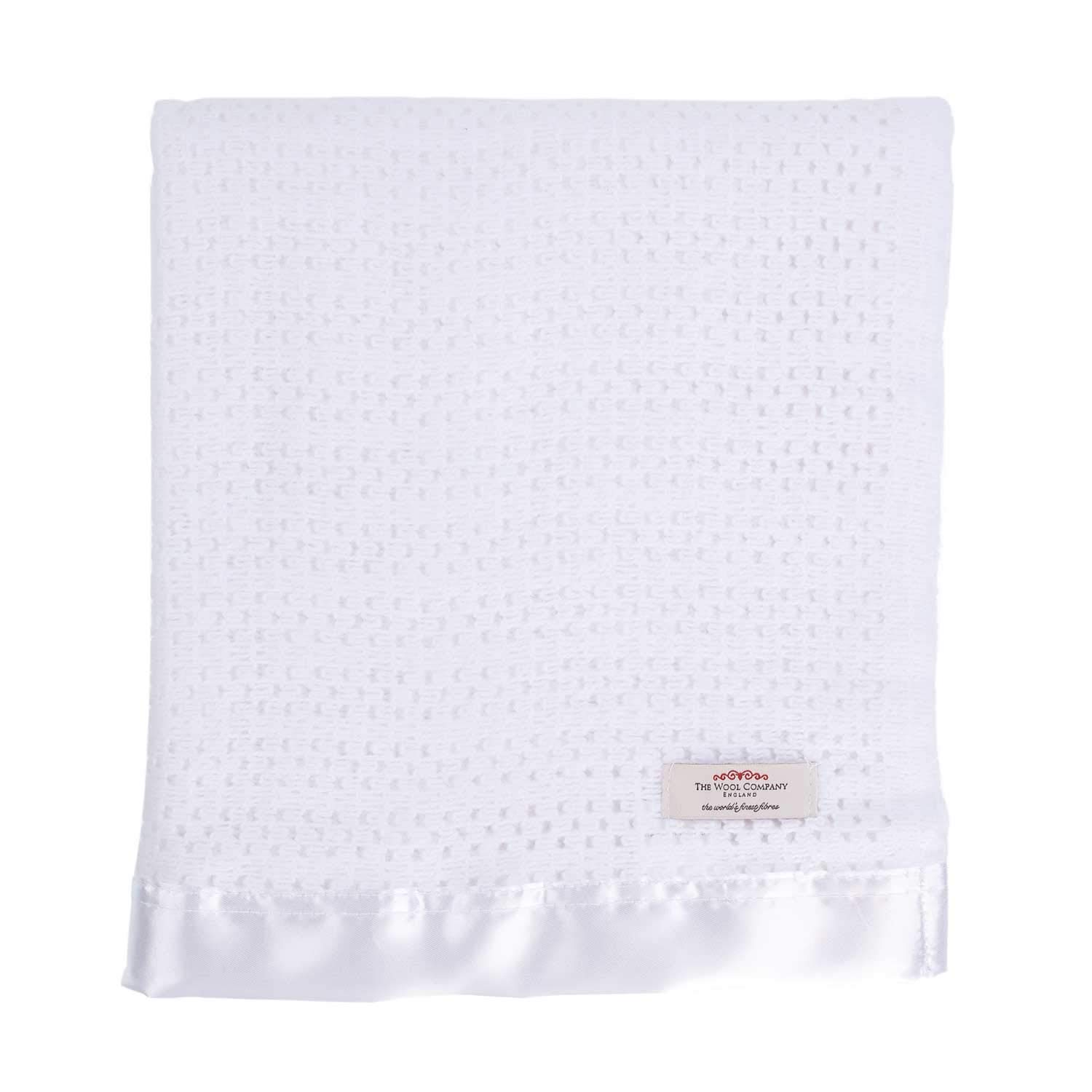 Satin Trimmed Baby Blanket Cot 100 X 150 Cm 100 Cotton Blanket The Wool Company Buy Online In Cayman Islands At Cayman Desertcart Com Productid