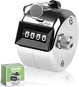 SDARMING 4-Digit Tally Counter Metal Hand Clicker 0-9999 Golf Scoring