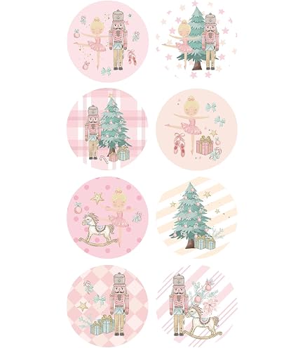 Kirako 500pcs Christmas Nutcracker Stickers Roll - 7 Designs, Self-Adhesive Labels For Holiday Decor, School Rewards, Gifts - View #3