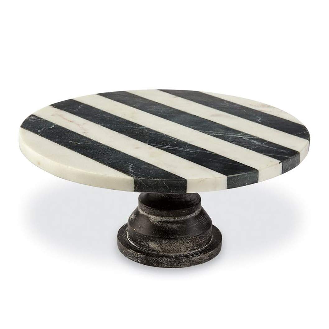 Photo 1 of Black and White Marble Cake Pedestal