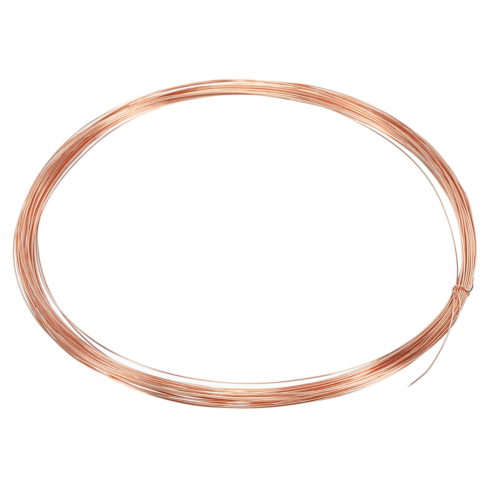 PATIKIL 32.8 Feet Solid Bare Copper Wire, 28 Gauge 99.9% Pure Copper Wire 0.35mm Soft Beading Wire Metal Plant Stem Ties for Jewelry Craft (10m)