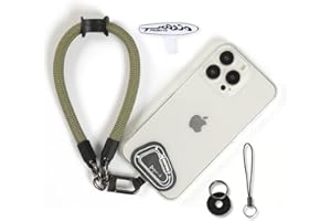 project-cb Hand Wrist Phone Strap,Phone Lanyard Patch ×2,Cell Phone Case Holder,Wristlet Strap for Key,AirPods,Camera (Green, 12inch)