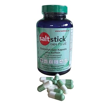 SaltStick Caps Plus Elektrolyt-Salz-Kapseln plus Koffein 100 Kapseln