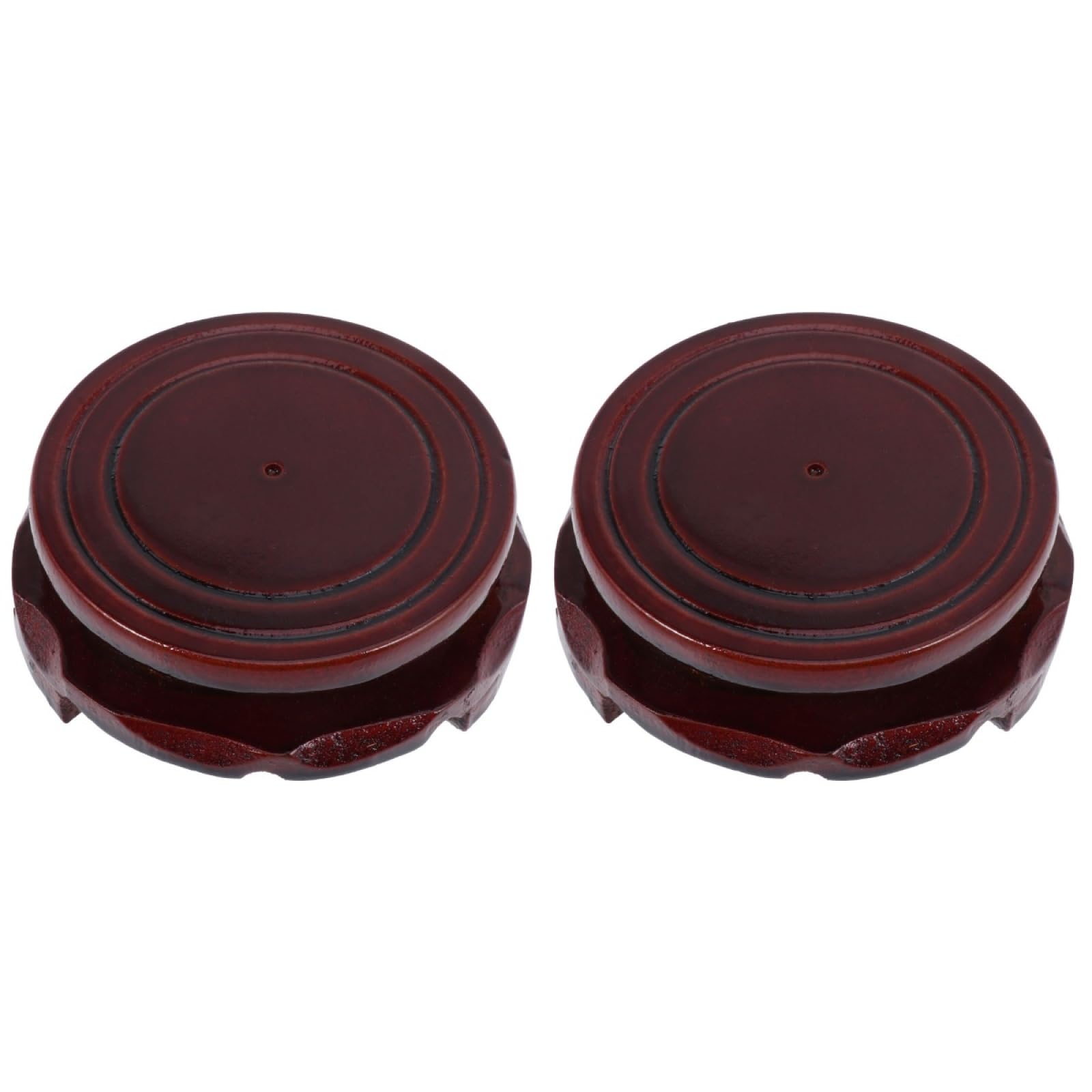 Yardwe 2pcs Wooden Plastic Plant Saucer fish tank plants succulent planters outdoor planter pots plant pots indoor small plant pots succulent plants pots cactus vase bracket