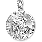 Claddagh Gold 925 Sterling Silver Saint George Pendant