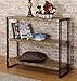 FIVEGIVEN 3 Tier Bookshelf Rustic Industrial Bookcase with Modern Open Wood Shelves, Sonoma Oak