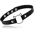 ETHOON Adjustable Leather Choker Collar Soft PU Cat Punk Choker Necklace for Women