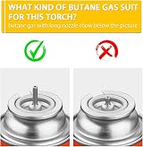 TBTeek Kitchen Torch Butane Lighter with Gas Gauge Adjustable Flame view 5