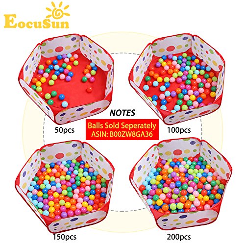 image for EocuSun Kids Ball Pit Tent-Toddler Ball Pit Playpen with Zippered Stor