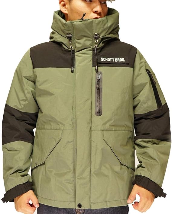 Amazon Schott ショット 2トーン ダウンパーカー ダウンジャケット ツートン ツートーン 切り替え メンズ アウター コート ジャケット 通販