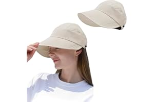 MEISO Sun Visor Hat for Women, Wide Brim UV Protection Summer Hat for Golf Beach