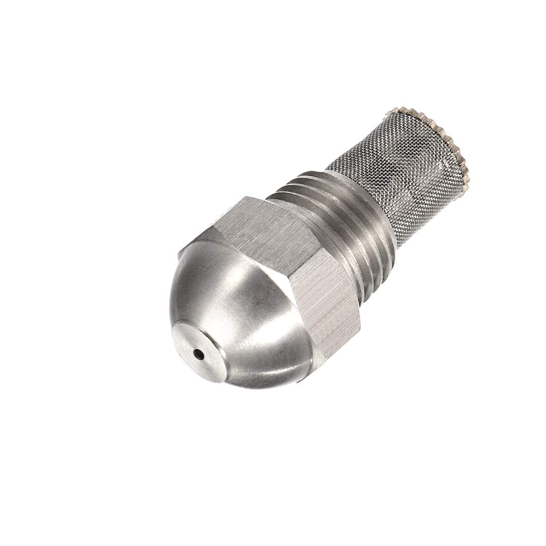 sourcing map Mist Nozzle - 1/4BSPT 1.5mm Orifice Dia 304 Stainless Steel Fine Atomizing Spray Tip