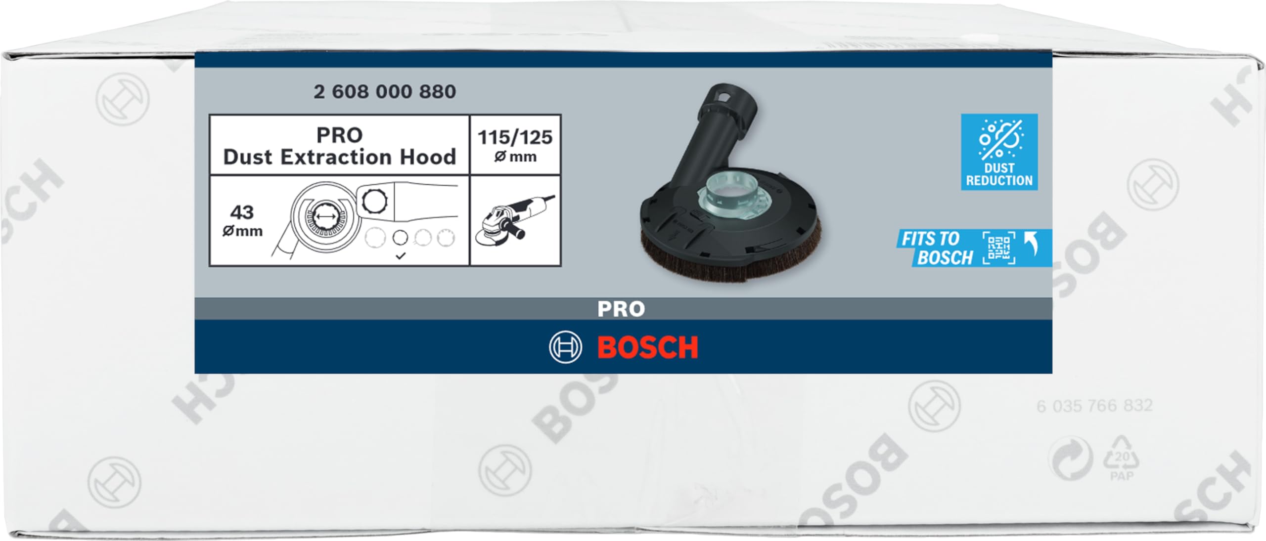 Bosch 1x PRO Absaughaube (Ø 115, 125 mm, Professional Zubehör Kleiner Winkelschleifer) 2