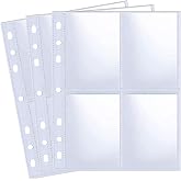 30 Pack 240 Pockets 2.5x3.5&rdquo; Photocard Sleeves for 6 Ring A5 Binder, Ultra-Clear K-pop Photocard Sleeves, Double-Sided 4 Pocket Photo Pages, Top Loading Photo Sheet Protector for Photos, Trading Cards