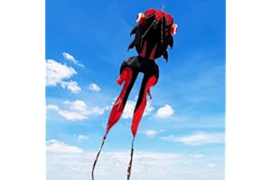 CATCH&HUNT 43ft Large Kites for Adults,3D Goldfish Frameless Soft Umbrella Giant Flying Kites,Easy to Fly with 330Ft Kite String in Beach and Amusement Parks-Ages 12+