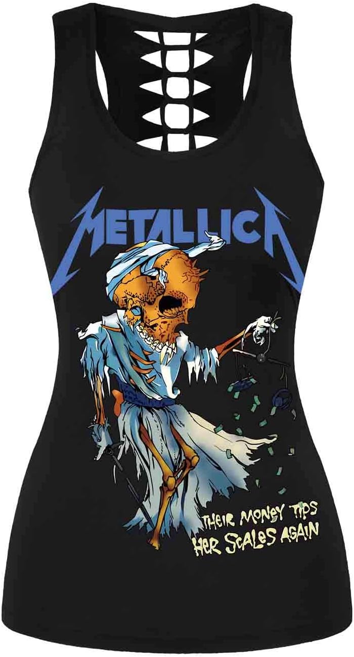 Womens Skull Print Workout Yoga Running Tank Tops Sleeveless Casual Shirts Tops