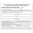 J. J. Keller 50-Pack, Annual Vehicle Inspection Label, 2-Ply Adhesive Vinyl, DOT Compliant
