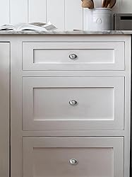 ZAUYX 10 Pack Brushed Satin Nickel Oval Cabinet