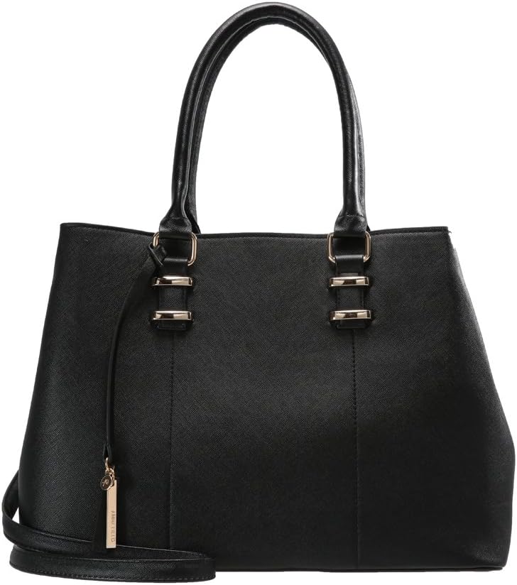 Anna Field Shopper Bag for Women - Large Leather-Synthetic Top Handle Bag with Removable Shoulder Strap - Briefcase Style Tote Bag