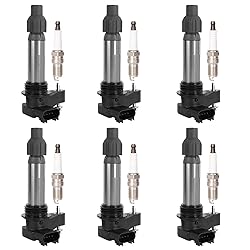Set of 6 Ignition Coil Pack and Spark Plugs for GMC