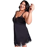 Ilusion 1112 - Plus Size Lace Inset Satin Full Slip