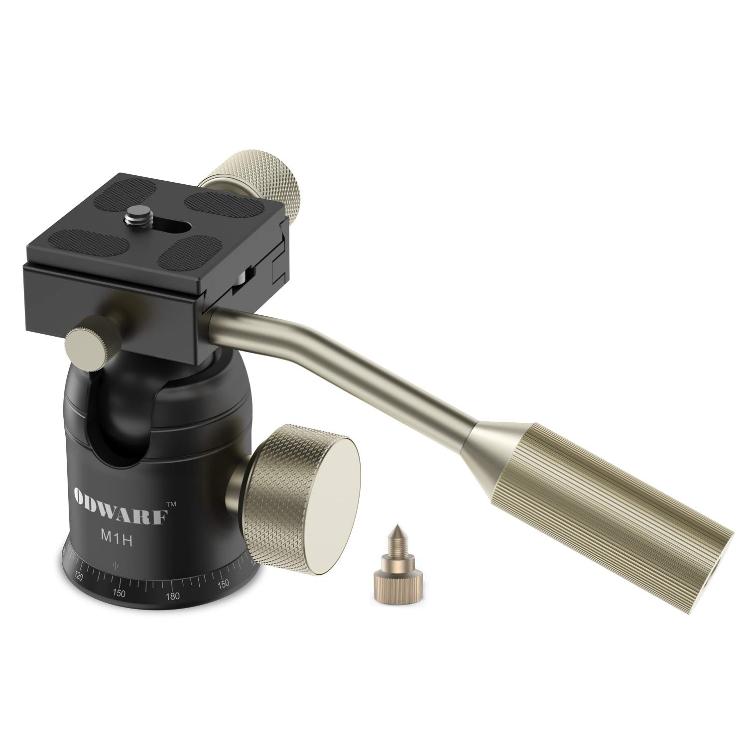 ODWARF M1H CNC Camera Tripod Ball Head Max Loading 17.6lbs Ballhead Tripod Heads Mini Ball Heads with 1/4 Inch Fast Shoe Plate for for Mirrorless Cameras, iPhones,IPad,Telescope: Industrial & Scientific