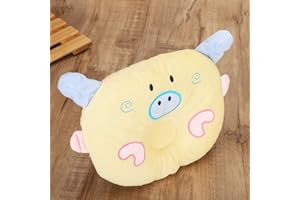 KIMISS Cute Cartoon Pig Animal Shape Pillow Cat Dog Sleeping Pillows for Cervical Spine Professional Accessories for Use (Yellow)