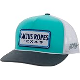 HOOEY Cactus Ropes Patch Trucker Hat for Men Adjustable Snapback Mesh Baseball Cap Breathable Western Hat