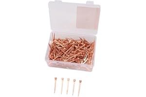 Jauarta 250Pcs Horseshoe Nails Copper Plated Rustproof Equestrian Riding Equipment Pet Supplies (47.5mm E4)
