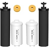 Virego Gravity Water Filters for Berkey Water Filter Replacement, Replacement for BB9-2® Black Filter & for PF-2® Fluoride Filters Combo Packs,Compatible with Berkey Gravity Water Filter System,NSF 42