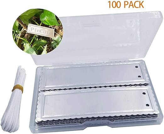 PinCute Etiquetas de aluminio para plantas, etiquetas de metal ...