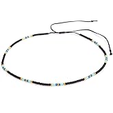 Beaded Choker Necklace for women and Teen Girls, Boho Bohemian Adjustable Colorful Seed Beads Necklace, Handmade Native American Style Jewelry by TRIBES