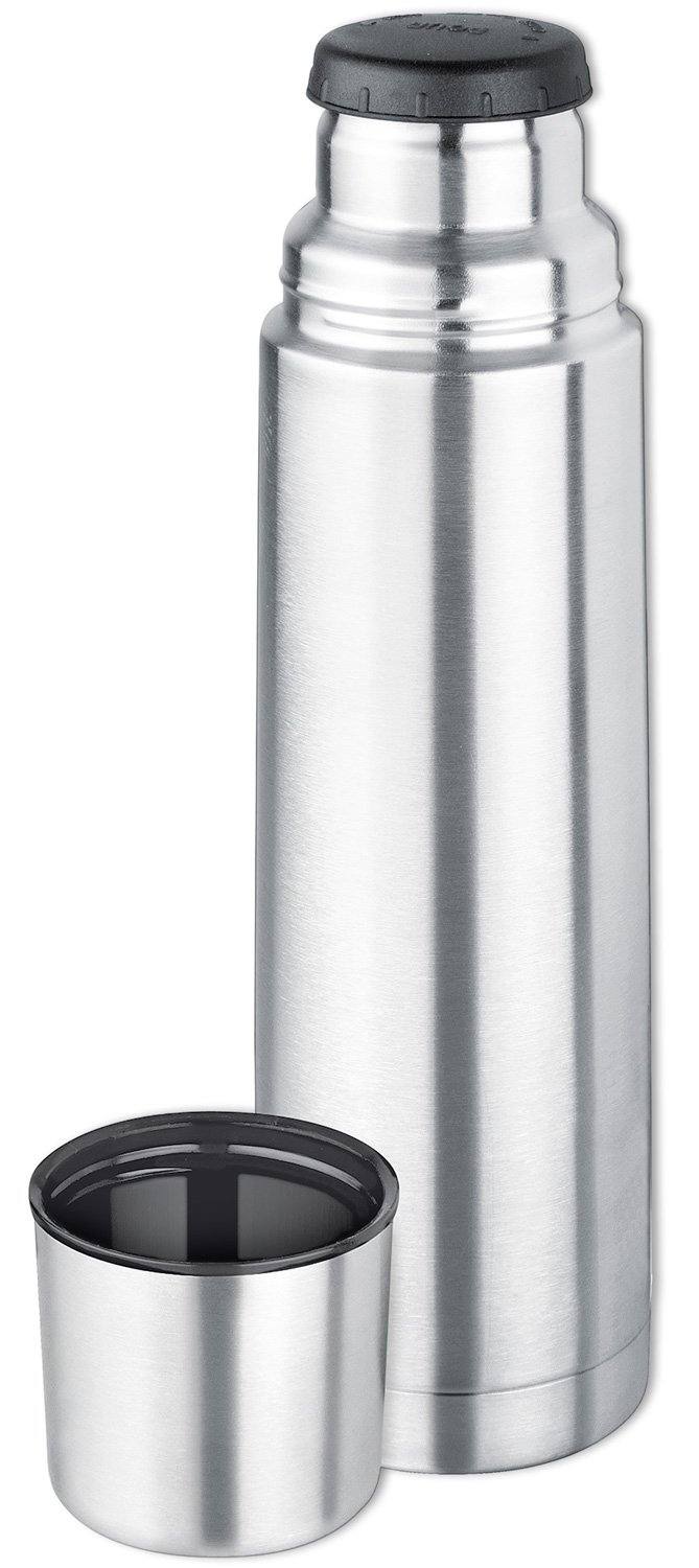 Isosteel VA-9556 0.75 L Vacuum Flask with Screw Cap and Drinking Cup, 18/8 Stainless Steel