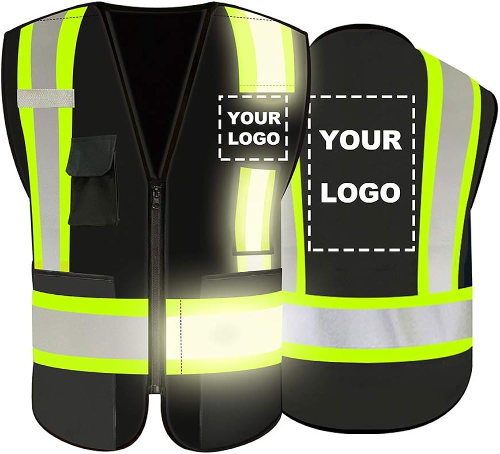 High Visibility Safety Vest with Big Size Pockets Customize